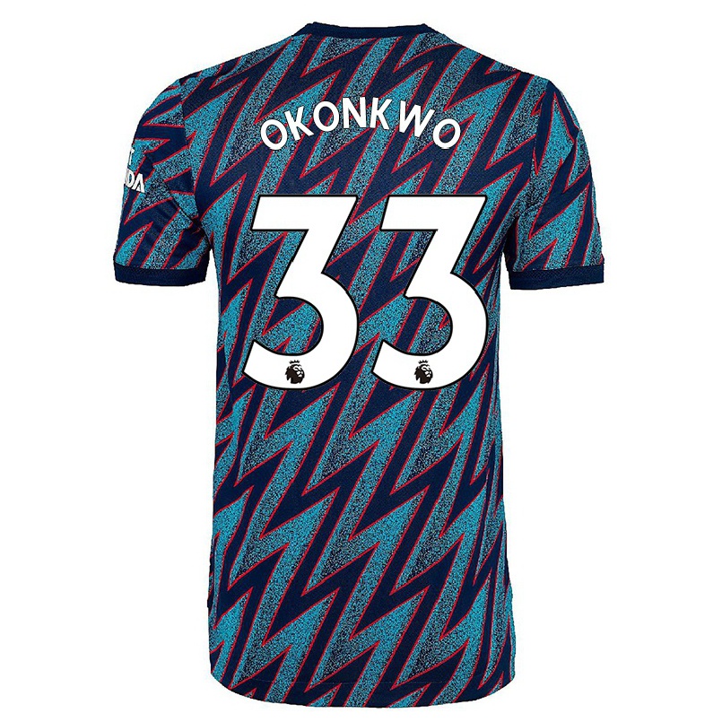 Naisten Jalkapallo Arthur Okonkwo #33 Sininen Musta 3. Paita 2021/22 Lyhythihainen Paita T-paita