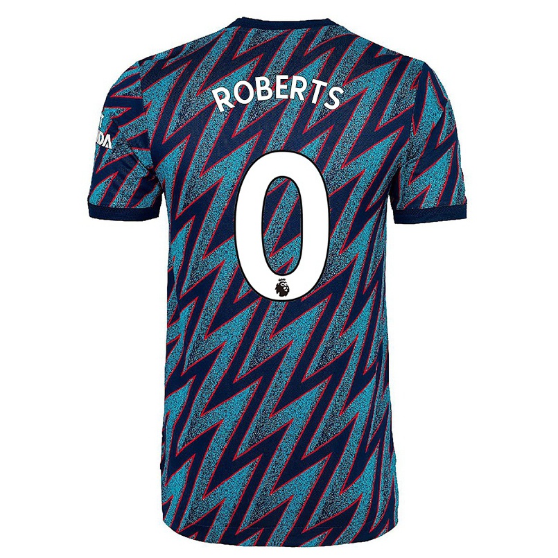 Naisten Jalkapallo Mathaeus Roberts #0 Sininen Musta 3. Paita 2021/22 Lyhythihainen Paita T-paita