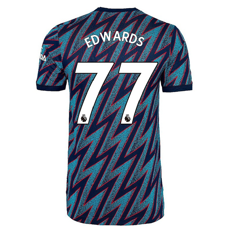 Naisten Jalkapallo Khayon Edwards #77 Sininen Musta 3. Paita 2021/22 Lyhythihainen Paita T-paita