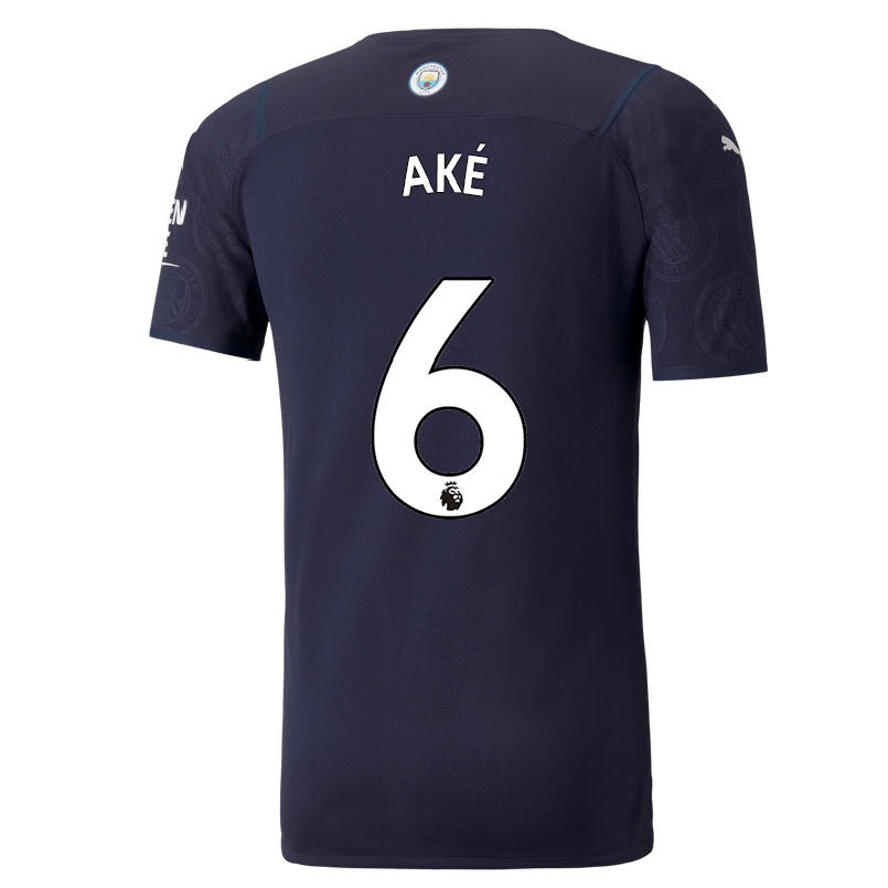 Naisten Jalkapallo Nathan Ake #6 Tummansininen 3. Paita 2021/22 Lyhythihainen Paita T-paita