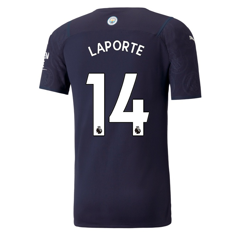 Naisten Jalkapallo Aymeric Laporte #14 Tummansininen 3. Paita 2021/22 Lyhythihainen Paita T-paita