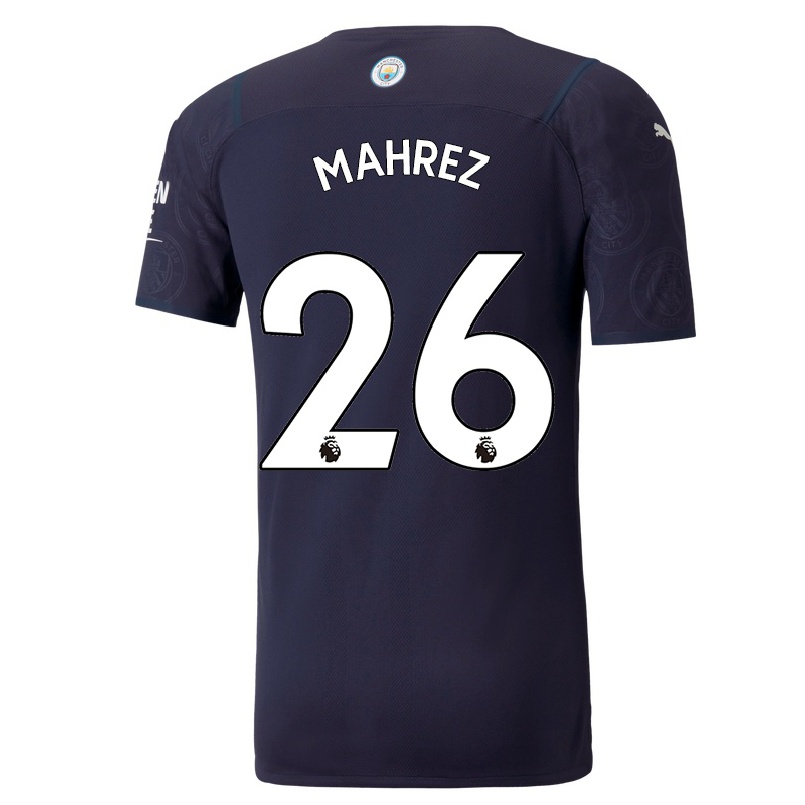 Naisten Jalkapallo Riyad Mahrez #26 Tummansininen 3. Paita 2021/22 Lyhythihainen Paita T-paita