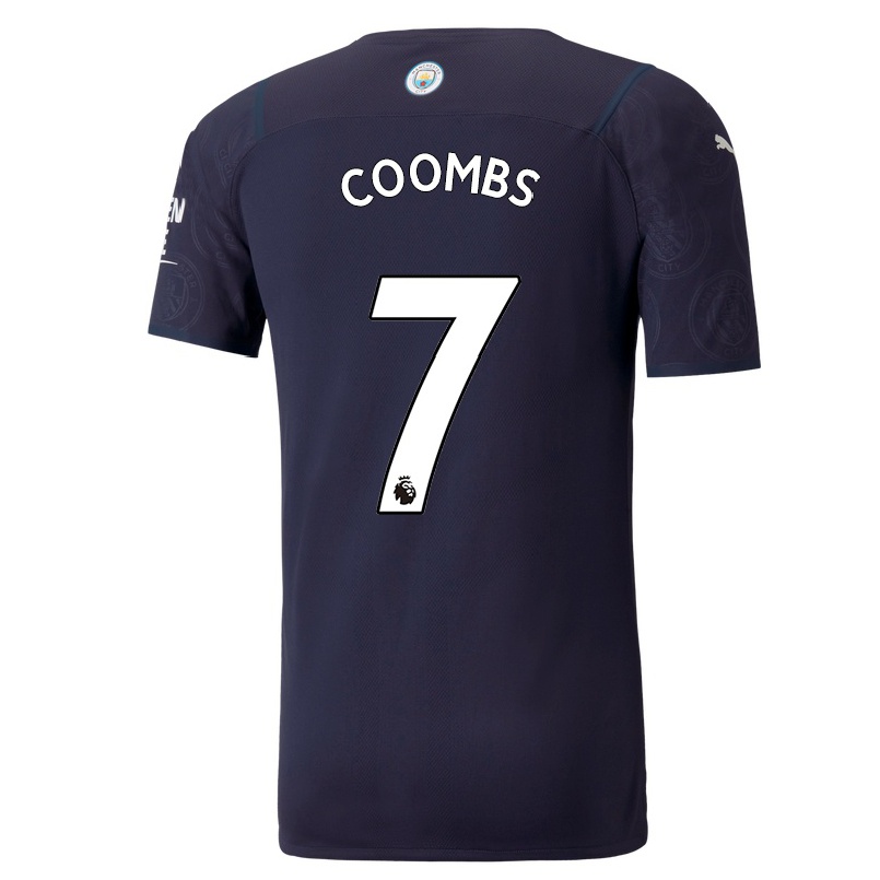 Naisten Jalkapallo Laura Coombs #7 Tummansininen 3. Paita 2021/22 Lyhythihainen Paita T-paita