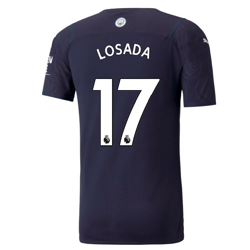 Naisten Jalkapallo Vicky Losada #17 Tummansininen 3. Paita 2021/22 Lyhythihainen Paita T-paita