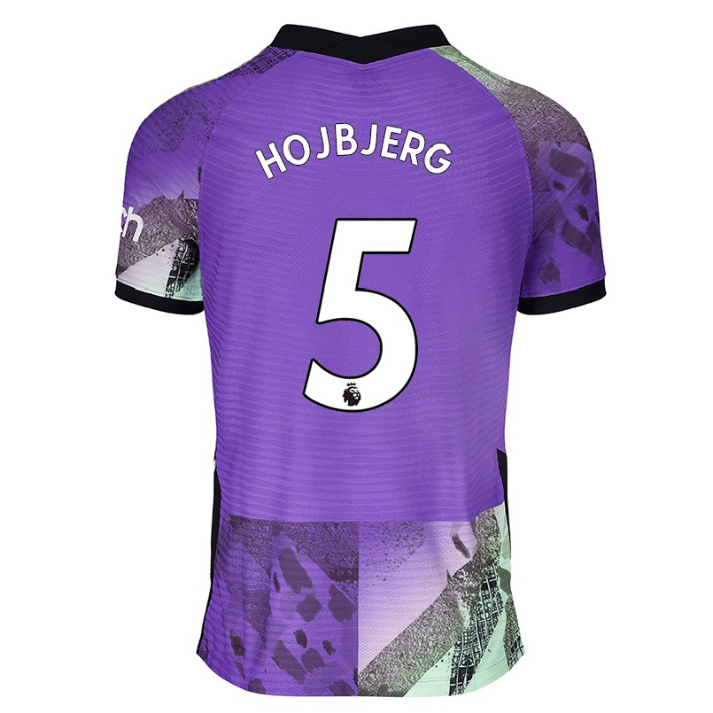 Naisten Jalkapallo Pierre-emile Hojbjerg #5 Violetti 3. Paita 2021/22 Lyhythihainen Paita T-paita