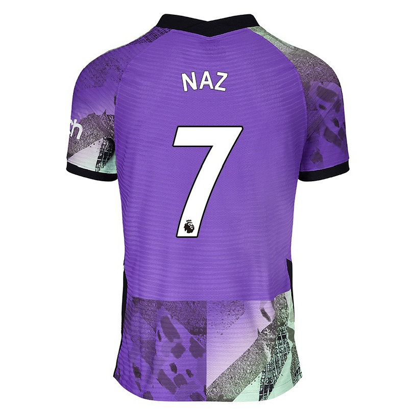 Naisten Jalkapallo Jessica Naz #7 Violetti 3. Paita 2021/22 Lyhythihainen Paita T-paita