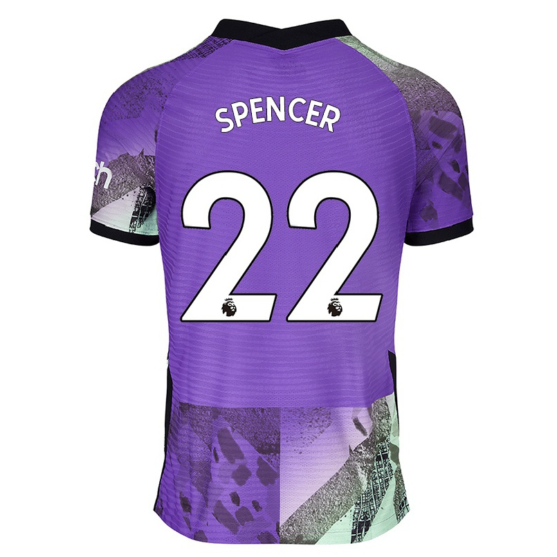 Naisten Jalkapallo Rebecca Spencer #22 Violetti 3. Paita 2021/22 Lyhythihainen Paita T-paita