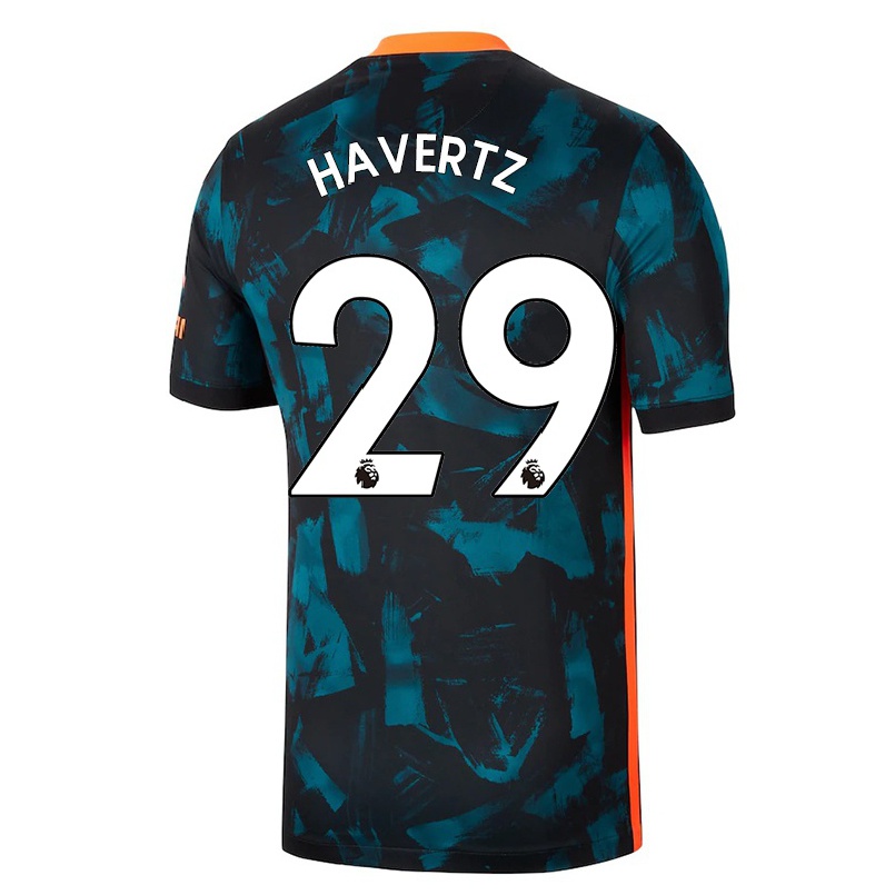 Naisten Jalkapallo Kai Havertz #29 Tummansininen 3. Paita 2021/22 Lyhythihainen Paita T-paita