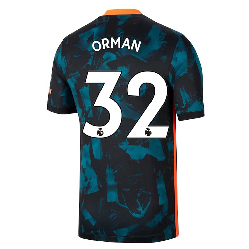 Naisten Jalkapallo Emily Orman #32 Tummansininen 3. Paita 2021/22 Lyhythihainen Paita T-paita
