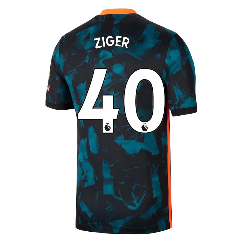 Naisten Jalkapallo Karlo Ziger #40 Tummansininen 3. Paita 2021/22 Lyhythihainen Paita T-paita