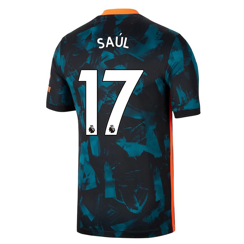 Naisten Jalkapallo Saul Níguez #17 Tummansininen 3. Paita 2021/22 Lyhythihainen Paita T-paita