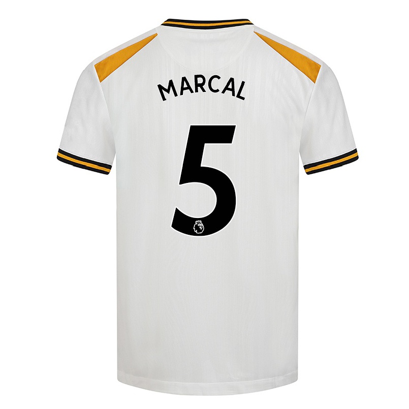 Naisten Jalkapallo Marcal #5 Valkoinen Keltainen 3. Paita 2021/22 Lyhythihainen Paita T-paita