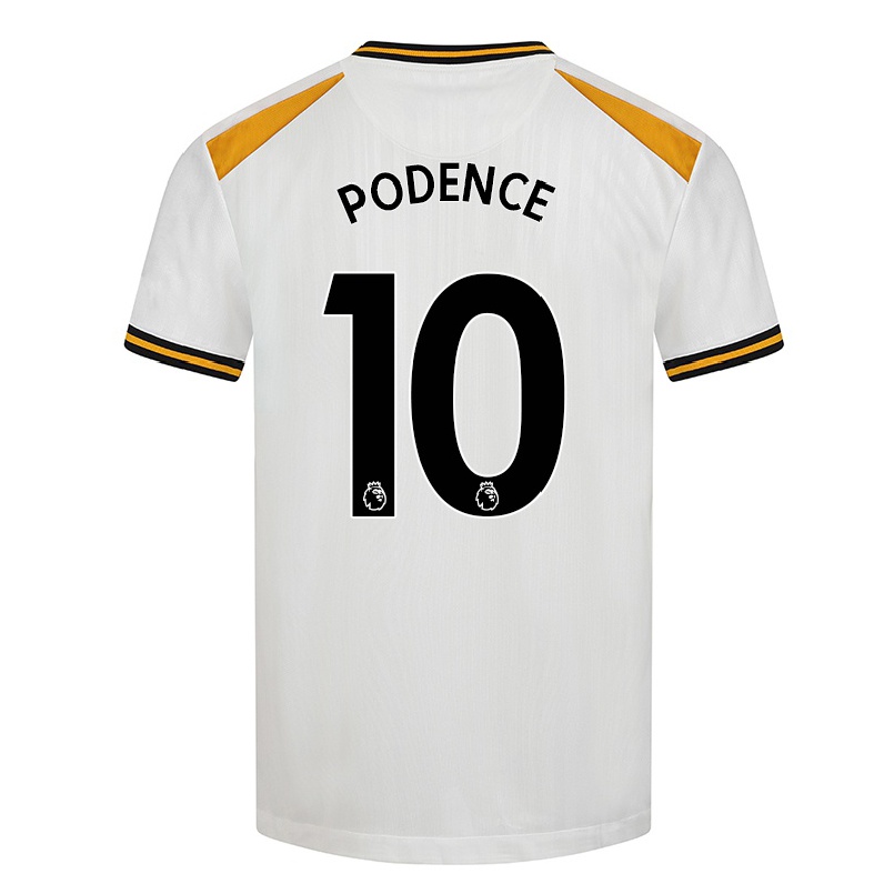 Naisten Jalkapallo Daniel Podence #10 Valkoinen Keltainen 3. Paita 2021/22 Lyhythihainen Paita T-paita