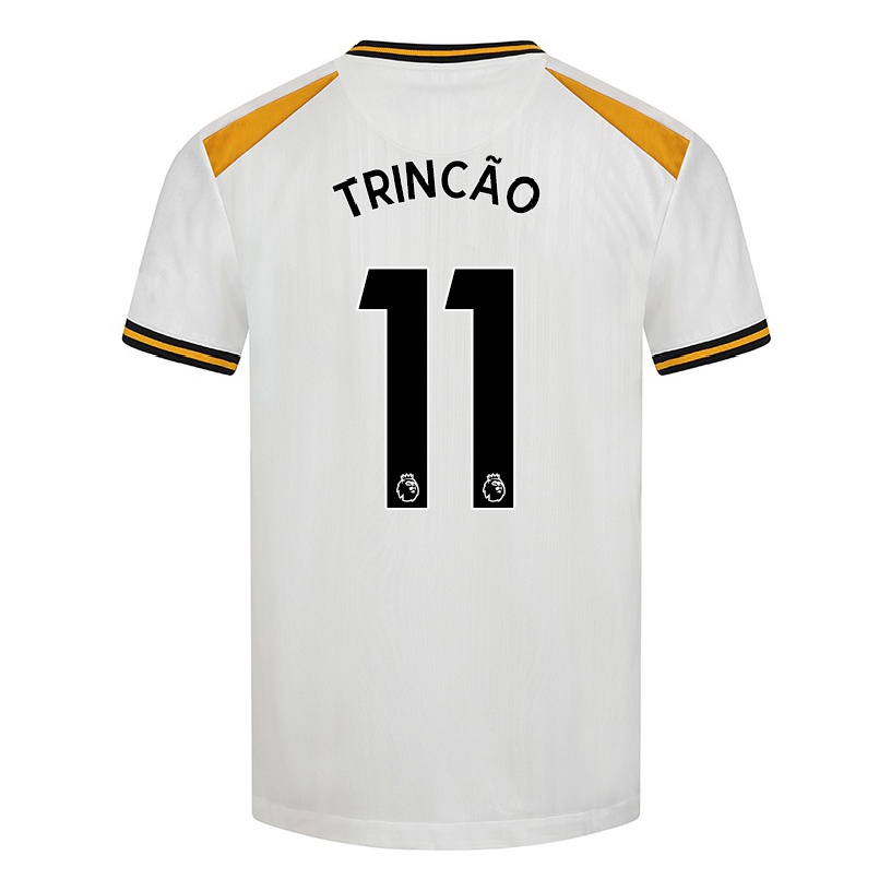 Naisten Jalkapallo Francisco Trincao #11 Valkoinen Keltainen 3. Paita 2021/22 Lyhythihainen Paita T-paita
