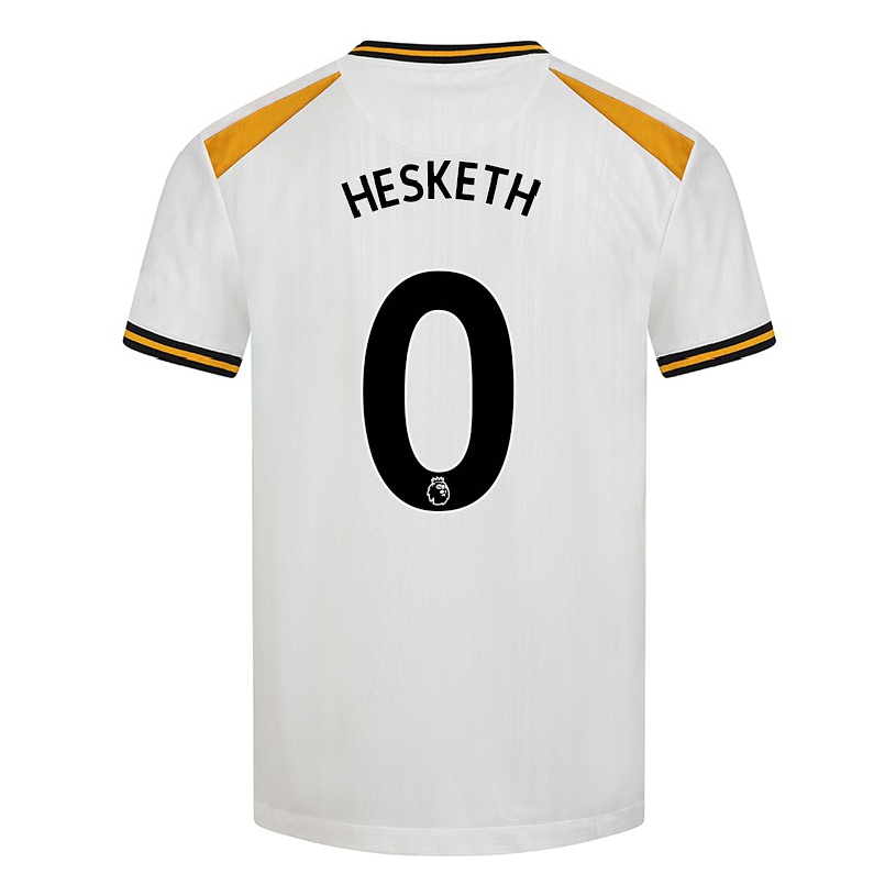 Naisten Jalkapallo Owen Hesketh #0 Valkoinen Keltainen 3. Paita 2021/22 Lyhythihainen Paita T-paita