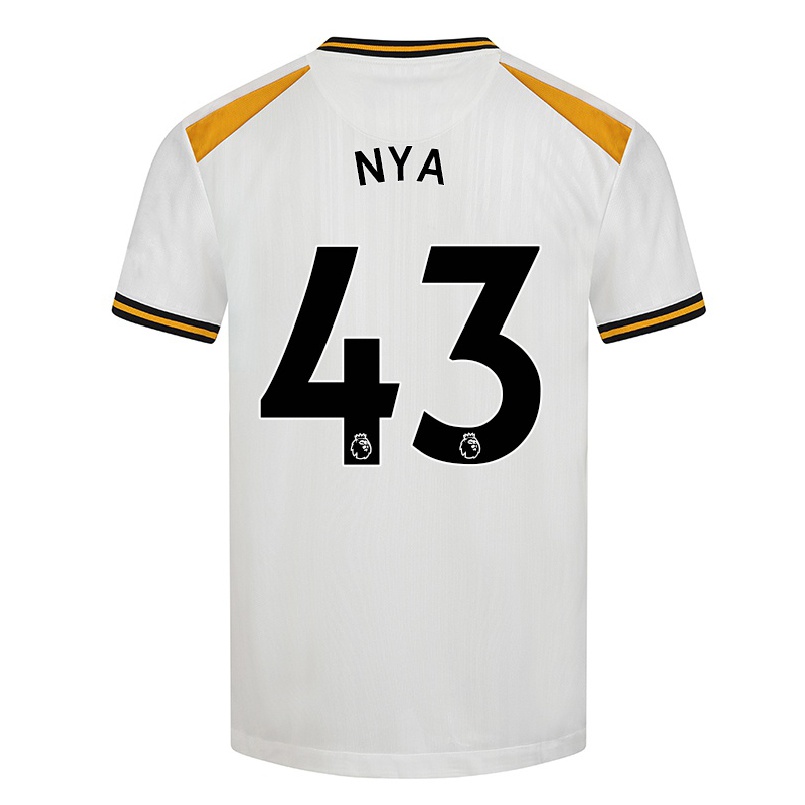 Naisten Jalkapallo Raphael Nya #43 Valkoinen Keltainen 3. Paita 2021/22 Lyhythihainen Paita T-paita