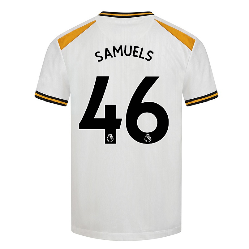 Naisten Jalkapallo Austin Samuels #46 Valkoinen Keltainen 3. Paita 2021/22 Lyhythihainen Paita T-paita