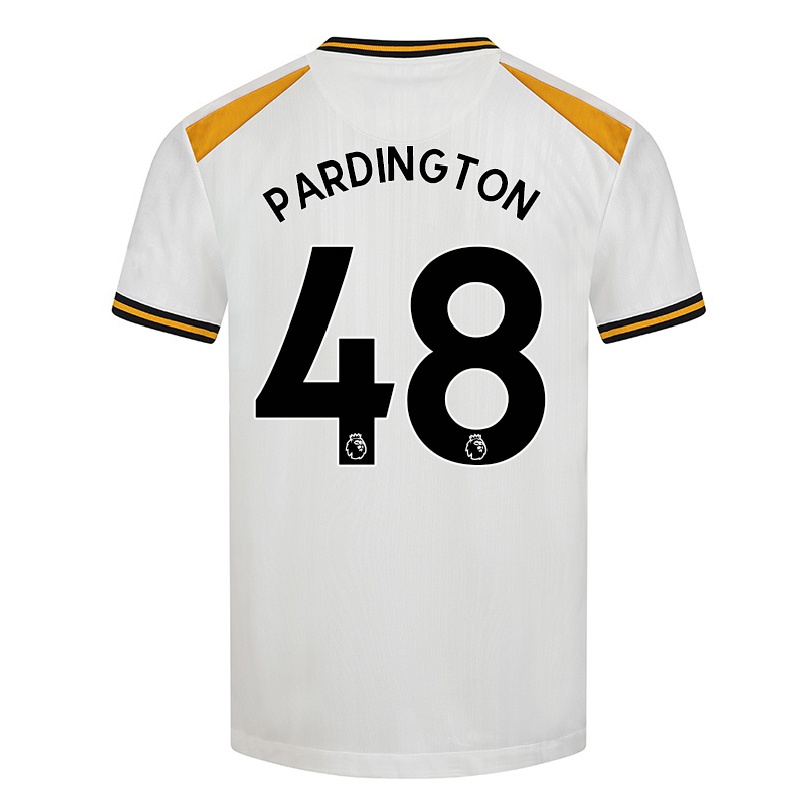 Naisten Jalkapallo Jamie Pardington #48 Valkoinen Keltainen 3. Paita 2021/22 Lyhythihainen Paita T-paita