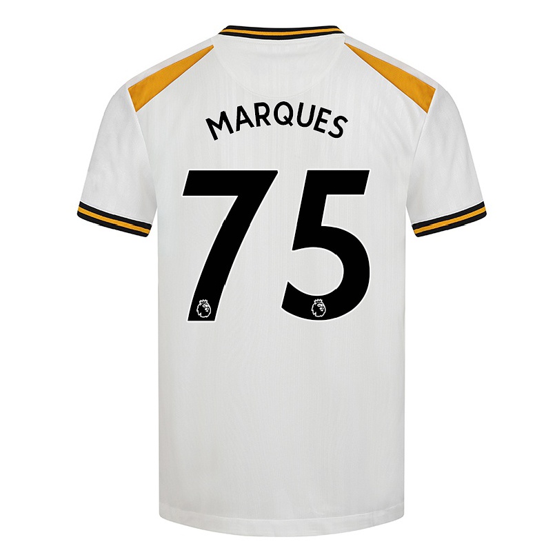 Naisten Jalkapallo Christian Marques #75 Valkoinen Keltainen 3. Paita 2021/22 Lyhythihainen Paita T-paita