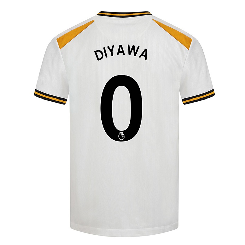 Naisten Jalkapallo Aaron Keto-Diyawa #0 Valkoinen Keltainen 3. Paita 2021/22 Lyhythihainen Paita T-paita