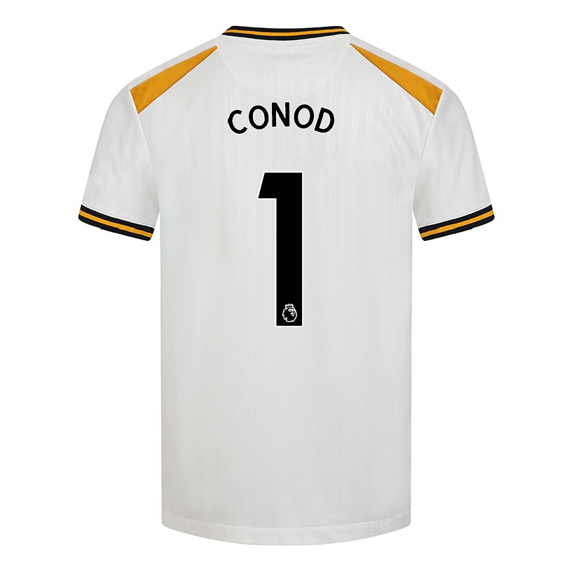 Naisten Jalkapallo Millie Conod #1 Valkoinen Keltainen 3. Paita 2021/22 Lyhythihainen Paita T-paita