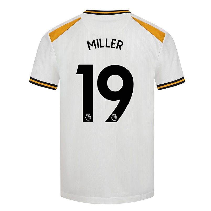 Naisten Jalkapallo Alisha Miller #19 Valkoinen Keltainen 3. Paita 2021/22 Lyhythihainen Paita T-paita