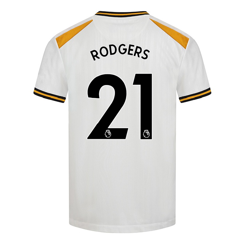 Naisten Jalkapallo Eva Rodgers #21 Valkoinen Keltainen 3. Paita 2021/22 Lyhythihainen Paita T-paita