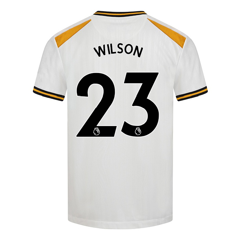 Naisten Jalkapallo Pip Wilson #23 Valkoinen Keltainen 3. Paita 2021/22 Lyhythihainen Paita T-paita
