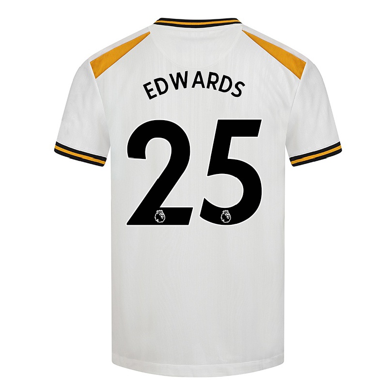 Naisten Jalkapallo Nyah Edwards #25 Valkoinen Keltainen 3. Paita 2021/22 Lyhythihainen Paita T-paita