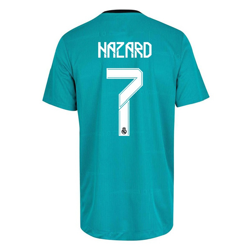 Naisten Jalkapallo Eden Hazard #7 Vaaleanvihreä 3. Paita 2021/22 Lyhythihainen Paita T-paita