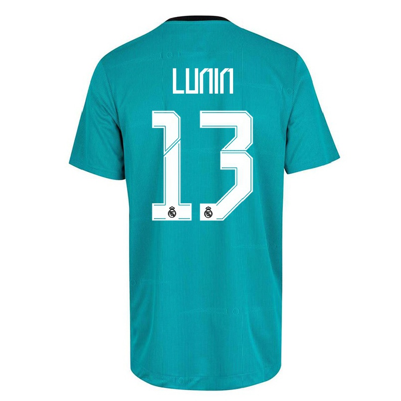 Naisten Jalkapallo Andriy Lunin #13 Vaaleanvihreä 3. Paita 2021/22 Lyhythihainen Paita T-paita