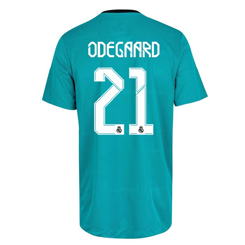 Naisten Jalkapallo Martin Odegaard #21 Vaaleanvihreä 3. Paita 2021/22 Lyhythihainen Paita T-paita