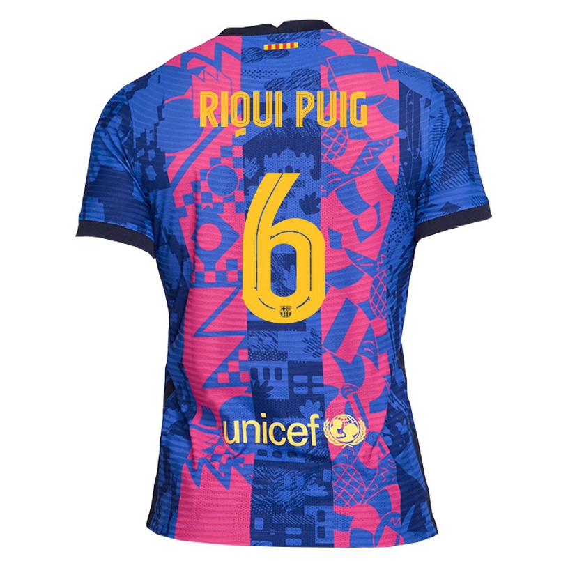 Naisten Jalkapallo Riqui Puig #6 Sininen Ruusu 3. Paita 2021/22 Lyhythihainen Paita T-paita