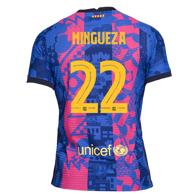 Naisten Jalkapallo Oscar Mingueza #22 Sininen Ruusu 3. Paita 2021/22 Lyhythihainen Paita T-paita