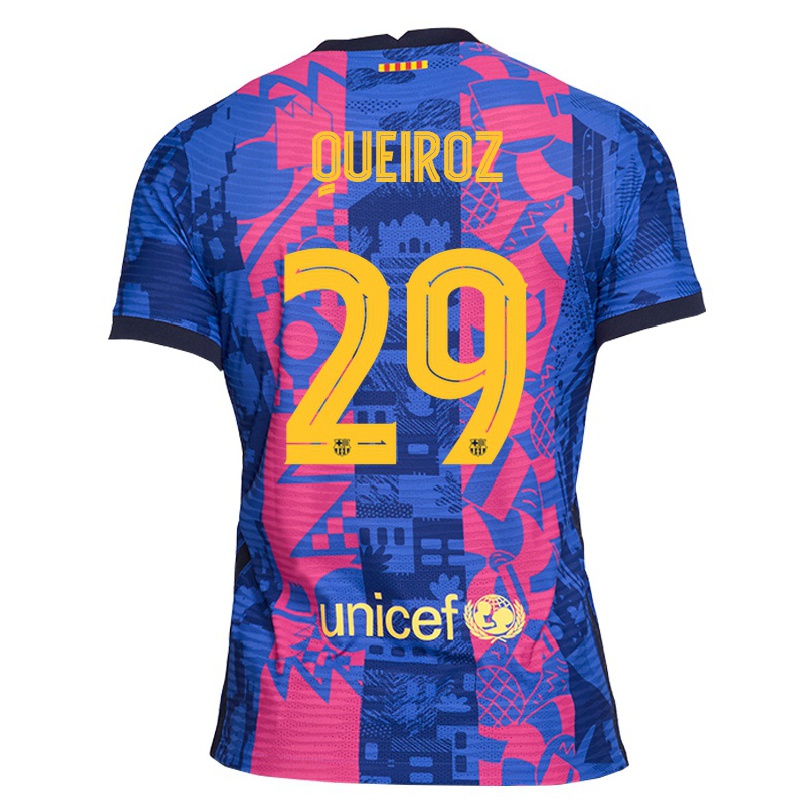 Naisten Jalkapallo Giovana Queiroz #29 Sininen Ruusu 3. Paita 2021/22 Lyhythihainen Paita T-paita