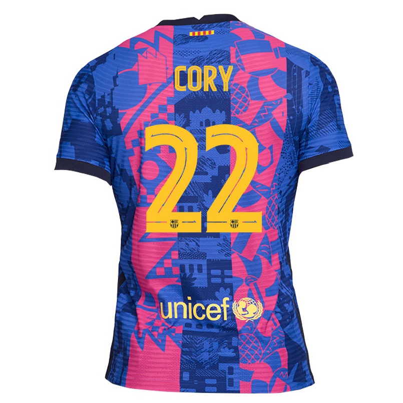 Naisten Jalkapallo Higgins Cory #22 Sininen Ruusu 3. Paita 2021/22 Lyhythihainen Paita T-paita