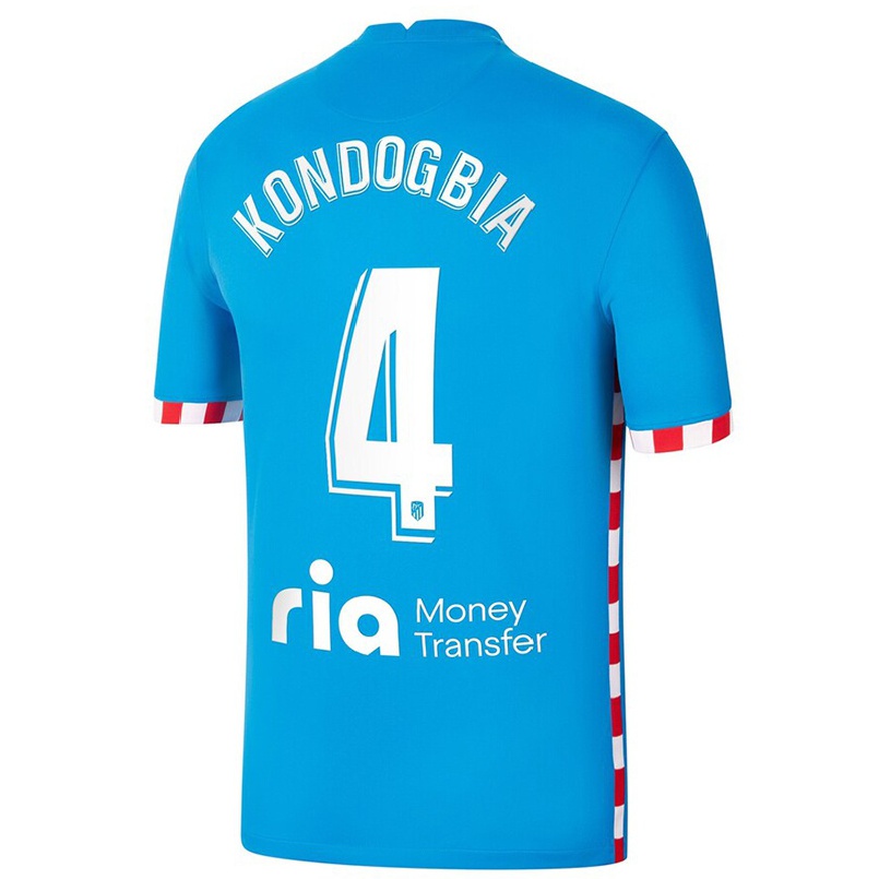 Naisten Jalkapallo Geoffrey Kondogbia #4 Sininen 3. Paita 2021/22 Lyhythihainen Paita T-paita
