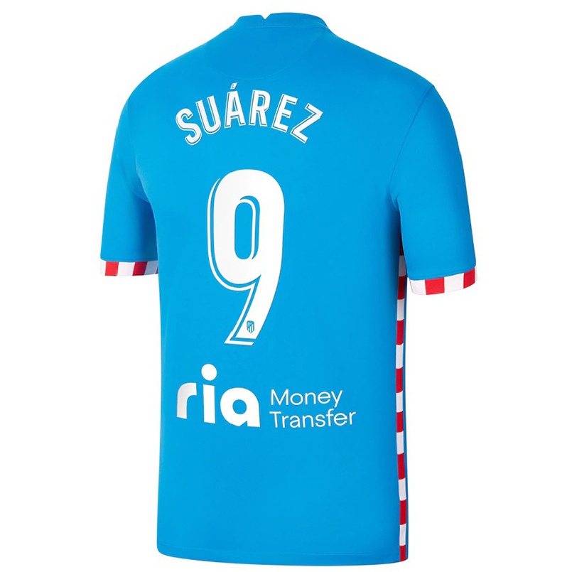 Naisten Jalkapallo Luis Suarez #9 Sininen 3. Paita 2021/22 Lyhythihainen Paita T-paita