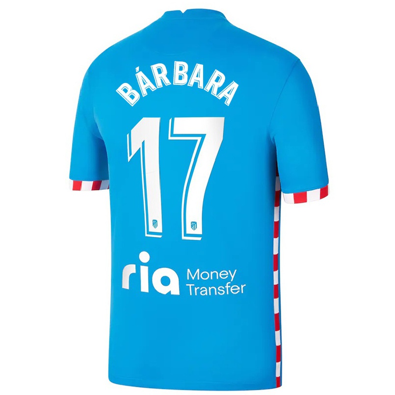 Naisten Jalkapallo Barbara Latorre #17 Sininen 3. Paita 2021/22 Lyhythihainen Paita T-paita