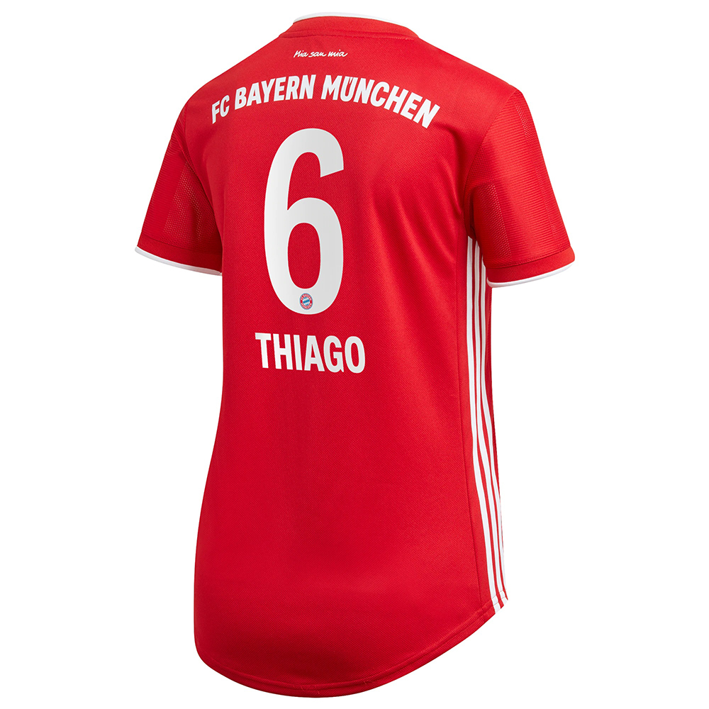 Naisten Jalkapallo Thiago #6 Kotipaita Punainen Pelipaita 2020/21 Lyhythihainen Paita