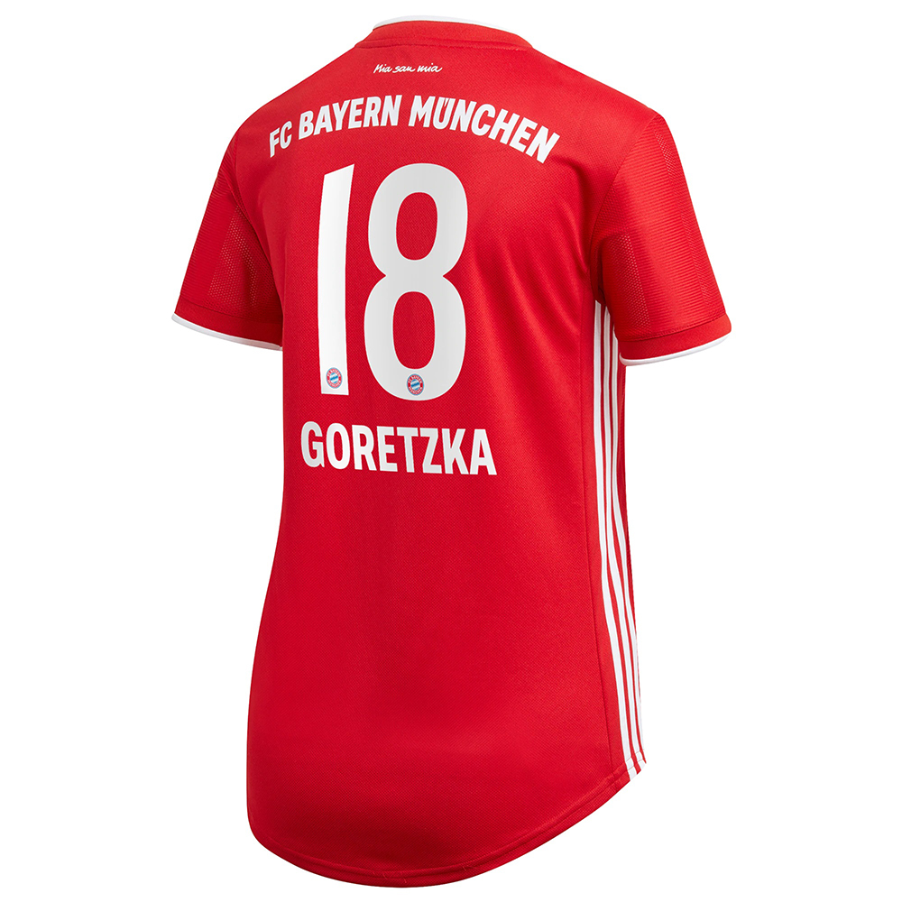Naisten Jalkapallo Leon Goretzka #18 Kotipaita Punainen Pelipaita 2020/21 Lyhythihainen Paita