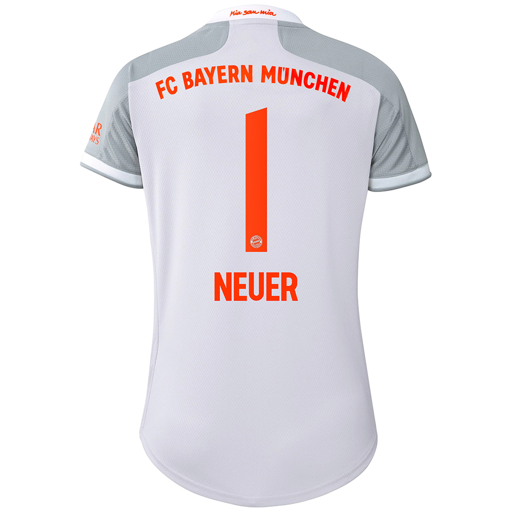 Naisten Jalkapallo Manuel Neuer #1 Vieraspaita Harmaa Pelipaita 2020/21 Lyhythihainen Paita
