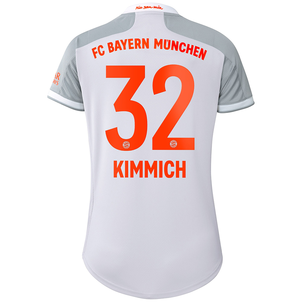 Naisten Jalkapallo Joshua Kimmich #32 Vieraspaita Harmaa Pelipaita 2020/21 Lyhythihainen Paita