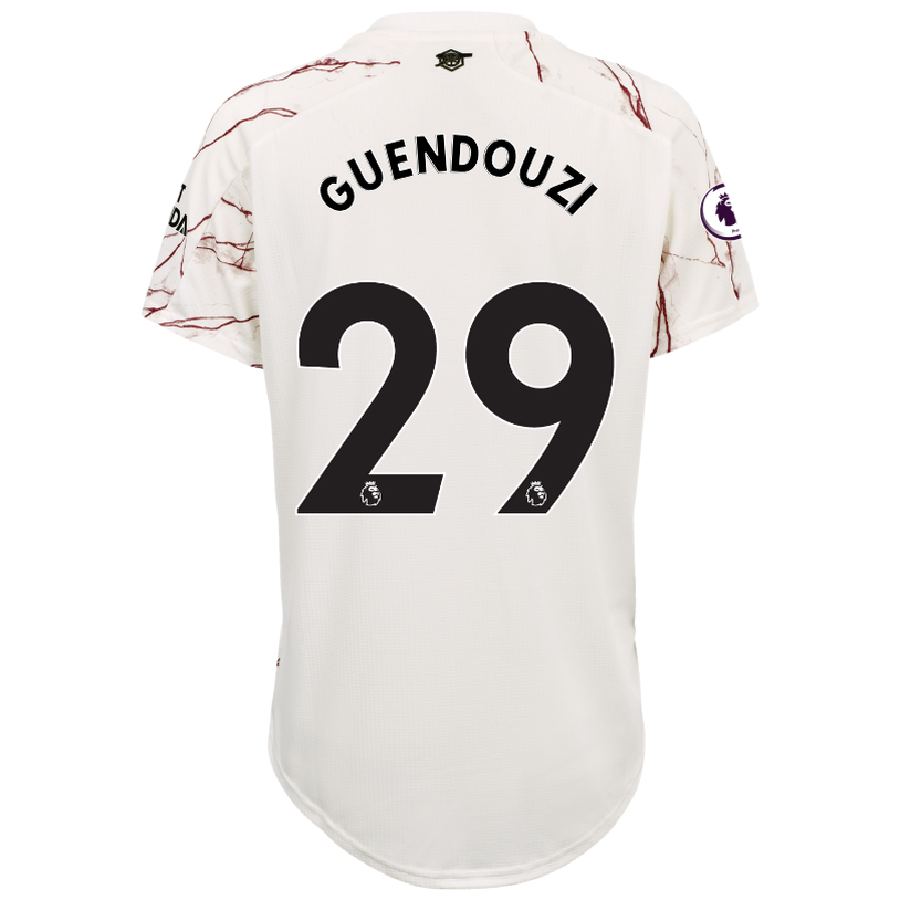 Naisten Jalkapallo Matteo Guendouzi #29 Vieraspaita Valkoinen Pelipaita 2020/21 Lyhythihainen Paita