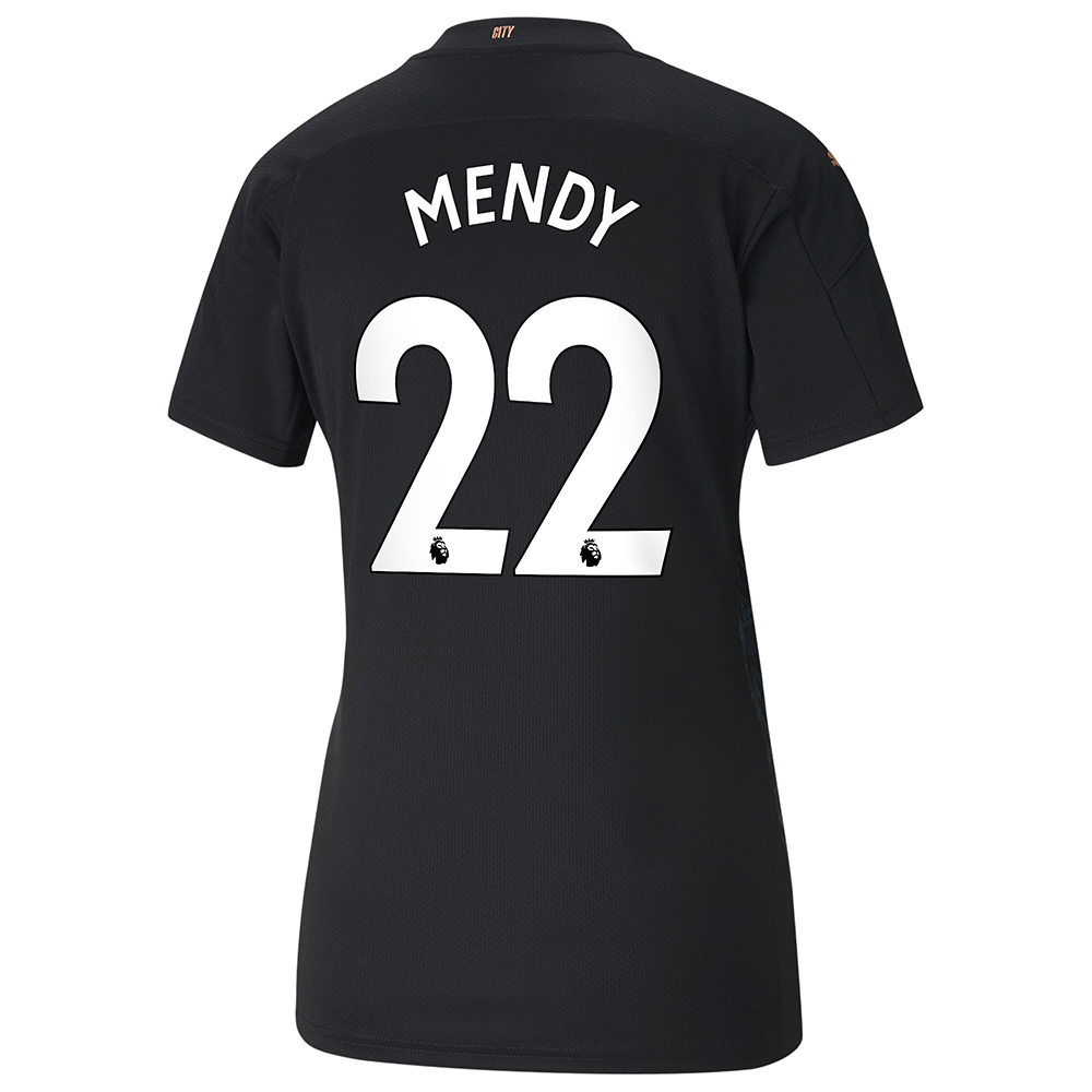 Naisten Jalkapallo Benjamin Mendy #22 Vieraspaita Musta Pelipaita 2020/21 Lyhythihainen Paita