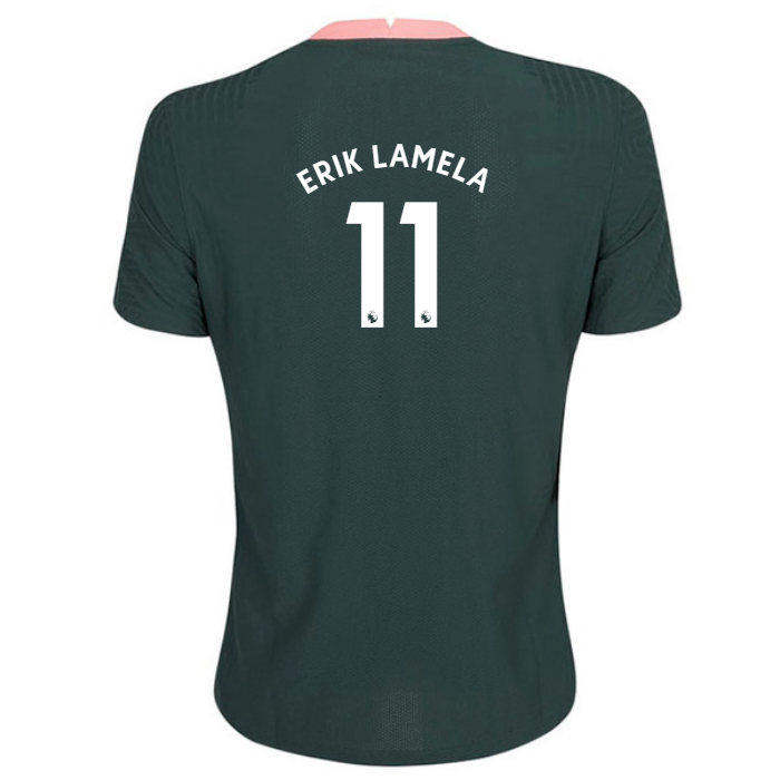 Naisten Jalkapallo Erik Lamela #11 Vieraspaita Tummanvihreä Pelipaita 2020/21 Lyhythihainen Paita
