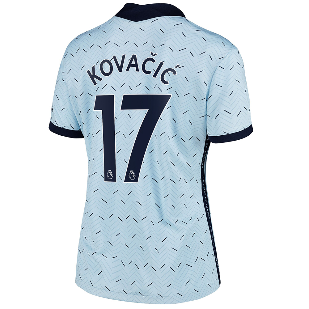 Naisten Jalkapallo Mateo Kovacic #17 Vieraspaita Vaaleansininen Pelipaita 2020/21 Lyhythihainen Paita