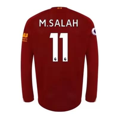 Lapset Jalkapallo Mohamed Salah 11 Kotipaita Punainen Pitkähihainen Pelipaita 2019/20 Lyhythihainen Paita