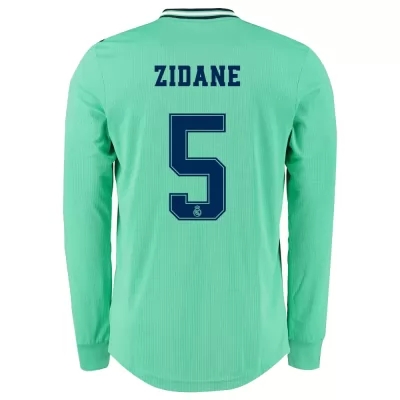 Lapset Jalkapallo Zinedine Zidane 5 3. Paita Vihreä Pitkähihainen Pelipaita 2019/20 Lyhythihainen Paita