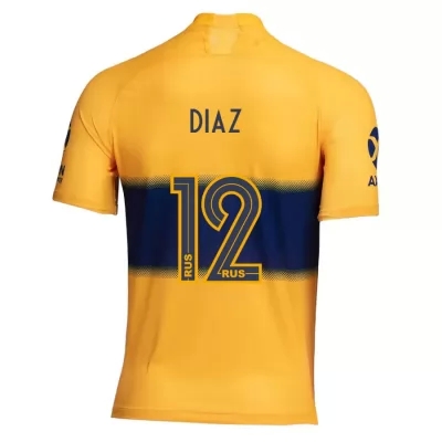 Lapset Jalkapallo Marcos Diaz 12 Vieraspaita Keltainen Pelipaita 2019/20 Lyhythihainen Paita